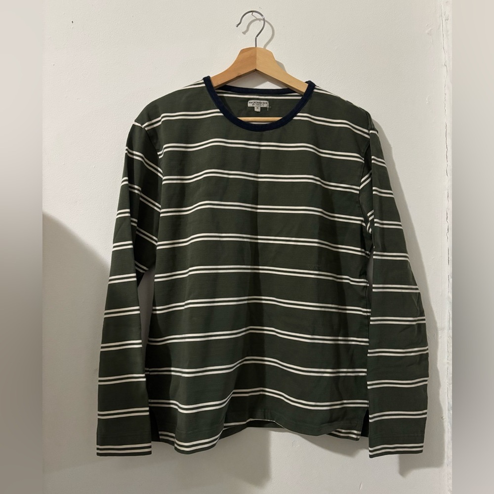 Knickerbocker Men's Green Striped Shirt size M